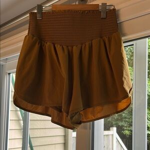 Aerie High-Waisted Gold/Yellow Shorts